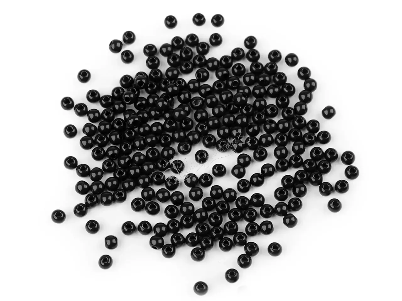 Korálky černé oči 4 mm 10 ks