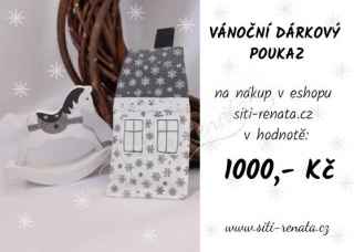 Vánoční dárkový poukaz 1000 Kč