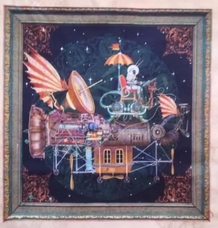 Látkový panel Fantasy stroj času