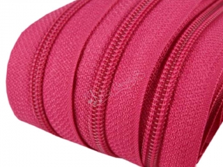 Zip spirálový růžový  5 mm